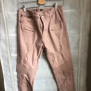 BoohooMAN Moto Biker Jeans